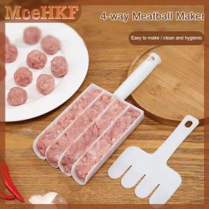 ❤❤❤Hot SaleMceHKF Creative Kitchen Triple Meatball Maker Meat Ball Scoop with Cutting Spade Ball Maker None-Stick Meatball Maker