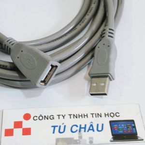 Cáp nối dài USB 2.0 dài 1.5m / 3m / 5m (Màu Đen hoặc Xám nâu Cáp chống nhiễu)
