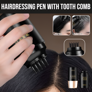 Doublelayer tooth comb Hairdressing tools Fast And Efficient Stain Dyeing Powder Hair Dye Gray Coverage 双层齿梳遮盖白发美发笔