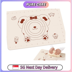 【Pure Care】 Cute Bear Silicone Baking Mat / Non-Stick Food-Grade Silicone Pastry Dough Rolling Mat
