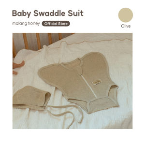 [Malang Honey Official] Korean 100% Organic Length-Adjustable Swaddle Suit Butterfly Shape for Newborn Baby - Real Mesh (Special for Summer)