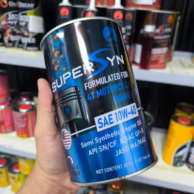 Nhớt Super Syn Wolf Chemicals Usa Sói Xanh 10W40 Api Sn Ma2. Dành Cho Xe Số Xe Côn Tay