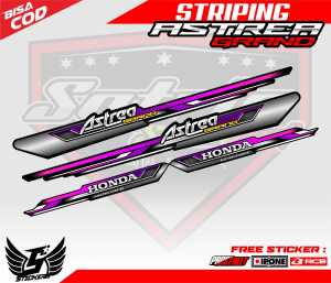STRIPING VARIASI ASTREA HONDA GRAND / STICKER LIST MOTOR ASTREA GRAND