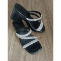 Dép nữ cao gót - đế PU cao 6 phân - 3 quai xoàn  - ( MS. 11 ) DéP Shoes GiàY Jean. 