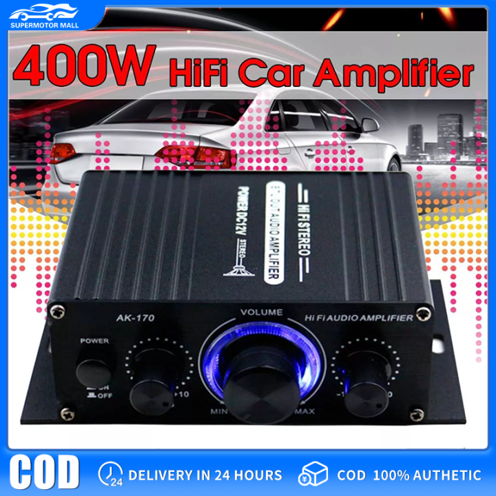 【COD/Original】AK170 12V Amplifier Stereo Built In Radio 400W HIFI ...