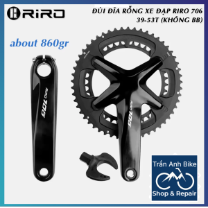 Đùi Đĩa (Giò dĩa) Rỗng Xe Đạp RIRO 706 34-50T 39-53T (kèm BB vặn)