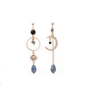 GASGV Elegant Vintage Classic Unique Fashion Star Female Dangle Earrings Crystal Ear Drop Fashion Jewelry Korean Style Earrings