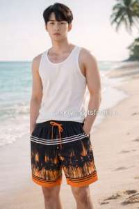 Mens Board Shorts Hawaiian #5816