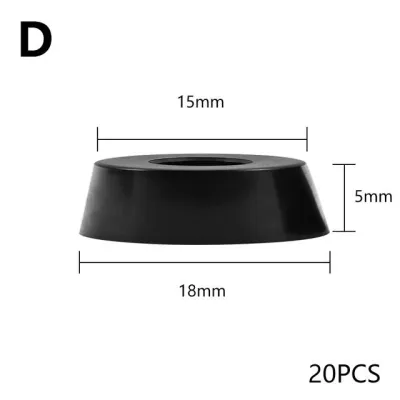 20pcs Black Rubber Feet Chair Floor Protector Non-slip Furniture Foot Table Leg Cover Cabinet Bottom Pads Funiture Accessories QNF