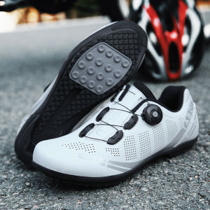 【Barang spot】36-47 Sepatu Sepeda Non Cleat Sepatu Bicycle Shoes Plat Sepatu Sepeda Lipat MTB Roadbike Putih Otomatis Ukuran Besar Sangat ringan Cycling Shoes sepatu sepeda mtb pria TABOLU