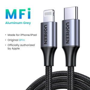 UGREEN MFI iPhone fast charging Cable USB C To Lightning PD Fast Charging Cable compatible for iPhone 14 pro max