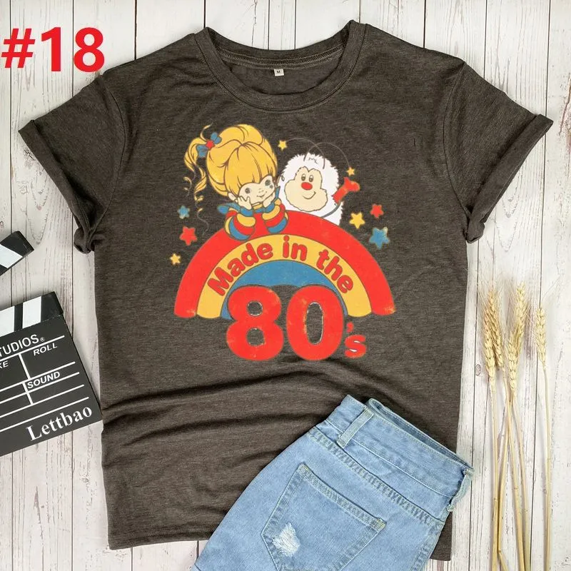Clothing Cheap Funny Women's T Shirts 80s Print T-shirts