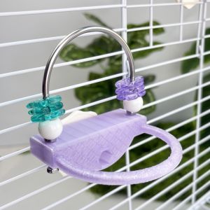 OUTOPEN Bite Resistant Bird Perch Stand Wear-resistant Non-slip Parrot Biting Rod Interactive Toys Flower Parrot Standing Pole Parrot Cage