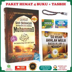 PAKET 4 BUKU Sirah Nabawiyah DARUL HAQ 50 Kisah Akhlak Rasulullah Doa Muslim Junior Dzikir Pagi Anak PLUS TASBIH