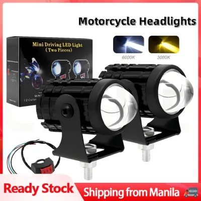 2PCS Mini Driving Light White+Yellow Pair With Free Domino 3Way Switch High quality (Lowest price)