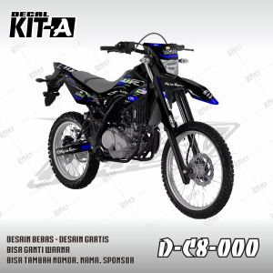 Stiker sticker decal motor WR 155 hitam biru kombinasi cutting hologram D-C8-083