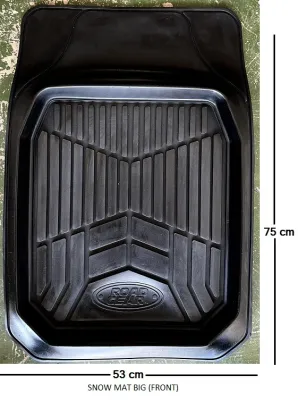 READY STOCK CAR RUBBER SNOW MAT TRAY TYPE FRONT AND BACK UNIVERSAL FITTING