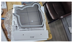 LED Makeup Mirror Touch Screen Portable Standing Folding Vanity Mirroir Cosmetics Mirror Fill Light Face Mirror Dressing Table