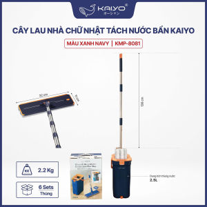 Cây Lau Nhà Tách Nước Bẩn Kaiyo Bàn Lau Chữ Nhật Xoay 360 Độ Đễ Dàng Lau Chùi