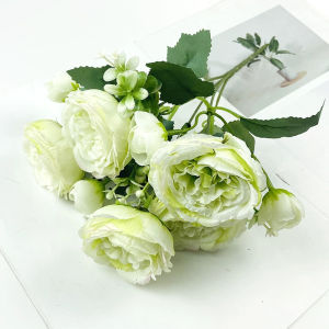 Arrangement Wedding Party Home DIY Artificial Bouquet Silk Peony Fake Flowers