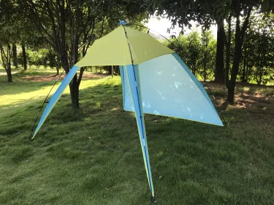 5-8 people outdoor fishing portable camping awning triangle beach tent