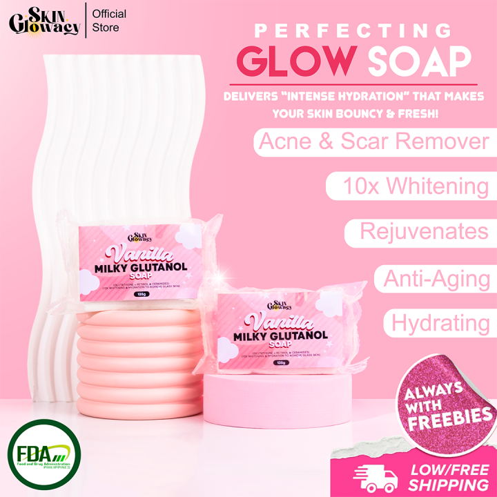 Skin Glowacy Milky Gluta White x20 Soap Gluta Retinol with Niacinamide  Vitamin C Anti-aging soap Moisturizing Body Wash