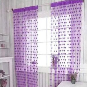 CEMOMEF New New Arrivals Drapes Door High Quality Loving Pattern Window Curtain Tassel