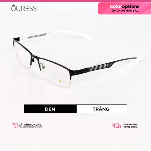 Gọng kính h5010 hợp kim nửa khung xẻ cước thời trang nam nữ siêu nhẹ siêu bền OURESS