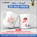 Cetak Mug Gelas Custom Logo Gambar Satuan - Full Print. 