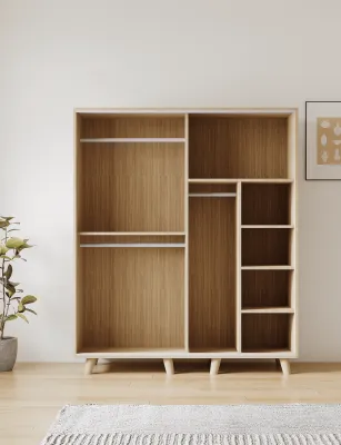 🇸🇬 SG Seller 🇸🇬 MUTRA Sliding Door Wardrobe | MDF Wardrobe Closet | Space Saving Sliding Wardrobe | Bedroom Wardrobe | 80/100/120/140/160cm | Free Delivery & Installation