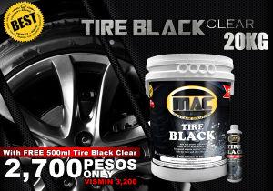 MAC TIRE BLACK CLEAR 20L TIRE DRESSING CLEAR FINISH BLACK SHINE NON-STICKY WEATHER RESISTANT