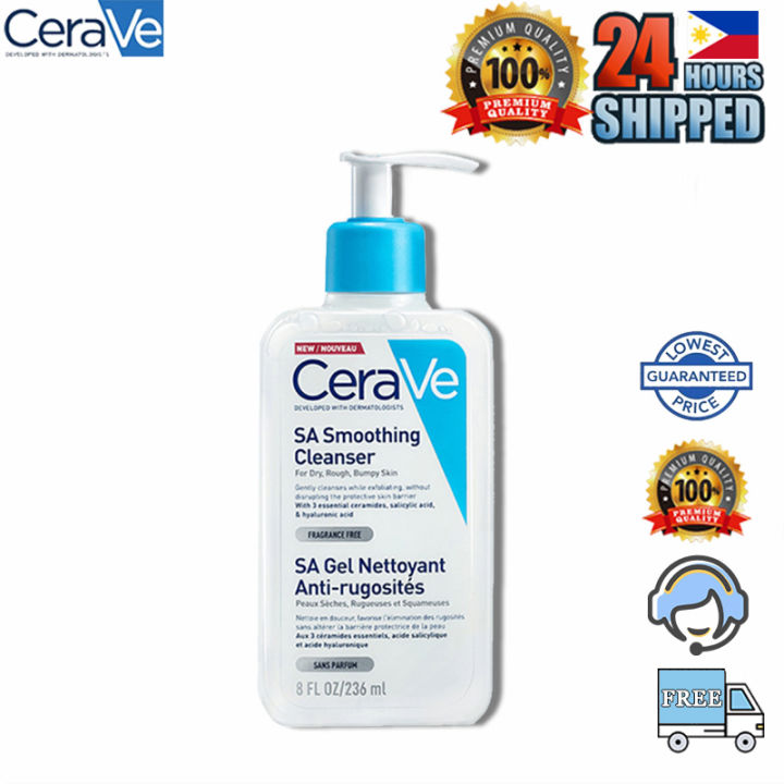 CeraVe Salicylic Acid Smoothing 236ml Cleanser Moisturizing Oil Control
