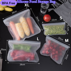 Reusable Food Storage Bags BPA FR Kitchen Freezer Bags Fresh-Keeping Bag Silicone Food Storage Bag