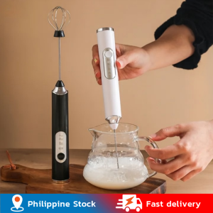 💥Dream Best🔥 Coffee Frother Rechargeable Milk Frother and Electric Egg Beater Wireless Milk Mixer Household Electric Mixing Rod (White)