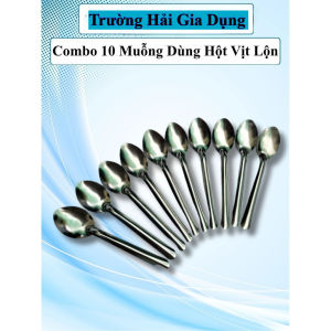 Combo 10 muỗng dùng Hột Vịt LộnMuỗng Mè Inox 1ly Dài 11cm ngang 2.3cm-An Toàn Chống rỉ sét