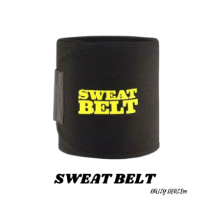 SWEAT BELT | Body Shaper Adjustable | Tummy Control Slimming Fat Burning For Postpartum Sweat Belt Black