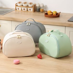 JOTNTP cooler bag lunch bag for kids lunch box bag lunch bags boxes food storage bag Aluminum Foil Thermal Lunch Bag Oval Zipper Lunch Box Insulation Bag Food Cooler Bag Large Capacity Food Pouch Picnic