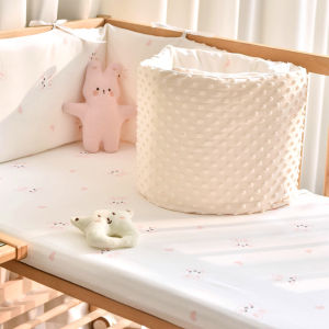 รั้วตัวยึดเพื่อความปลอดภัยแบบถอดออกได้กันกันชนกันเตียงเด็กทารกนิ่มที่รองป้องกันของเตียงนอนเด็กเด็กแรกเกิดผ้าฝ้ายใหม่