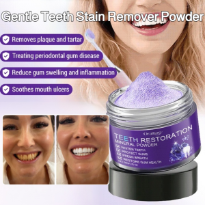 Gentle Teeth Stain Remover Powder Whitening Improve Plaque Stain Tartar Reduce Bad Breath Lasting Fresh Tooth Care Product