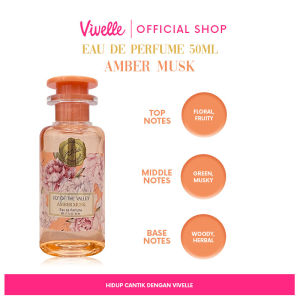 Ariela New EDP Parfum Glass 50ml Halal & BPOM - Amber Musk (Peach) - FLORAL FRUITY GREEN MUSKY