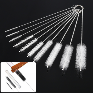 10pcs Nylon Cleaning Brush Set Tube Brushes Set with Protective Design Multifunctional Household Tools