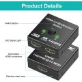 ♥ SFREE Shipping ♥ 4K HDMI Switch Bi-Direction 2.0 HDMI Splitter 1x2/2x1 Adapter 2 in 1 out Converter for PS4 Pro/4/3 TV Box HDMI 4K Switcher. 