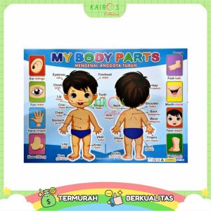 Poster Edukasi Anak My Body Parts: Mengenal Anggota Tubuh
