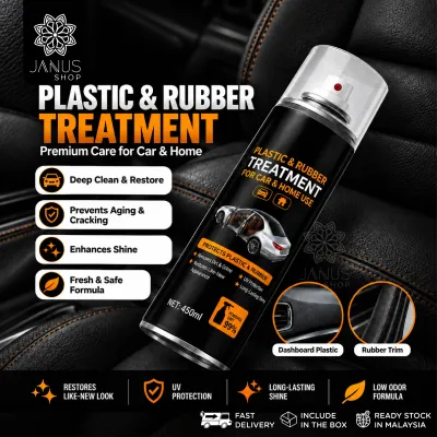 Car Plastic Restore Spray 450ml | Nano Coating Waterproof | Interior Exterior Restorer | Pengilat Plastik Kereta