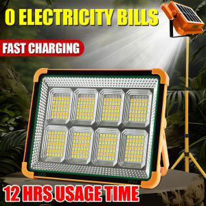 solar emergency light charging lamp weatherproof IP67 USB outdoor light sensor Multiple brightness adjustment Super brightness Permanent power Outdoor camping light Emergency Flashlight 9730LED Light COD