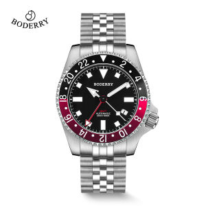 Boderry ADMIRAL GMT Watch Titanium Diver Watches 200M Waterproof Wristwatch Automatic Mechanical New Luxury Watches For Men
