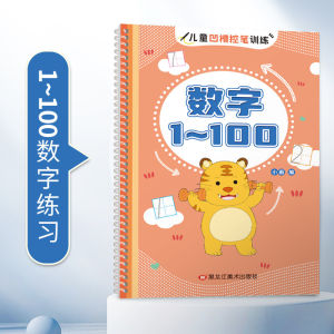 【儿童凹槽控笔训练】 全套5册 天天练铅笔描红本练习册 加减法画画拼音字母数字笔画汉字 Children Kindergarten Chinese character number math art Workbook Buku LatihanWeBuild