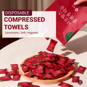 1 Bag 20 Pcs Travel Essential Round Compressed Towels Super Absorbent & Lint-Free Facial Towels