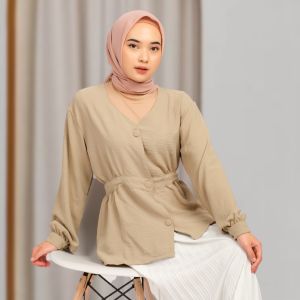 Glamour Hijab - Blouse Wanita | Blouse Korean Style Bahan Crinkle Premium