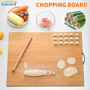 [SG Stock]Kitchen Non-Stick Bamboo Chopping Board Thick Hard Bamboo Cutting Board Household Dough Kneading Chopping Board/Bamboo Cutting Board